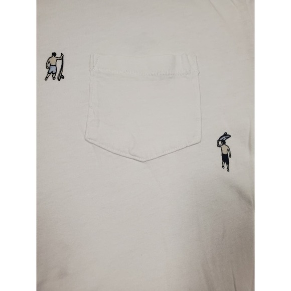 GAP Men's Medium White Essential Crew Shirt Surf Theme Short Sleeve Gap For Good - Picture 5 of 8